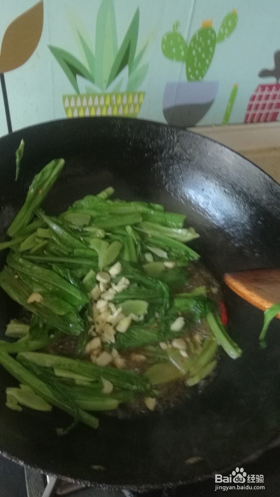 清炒油麦菜的做法