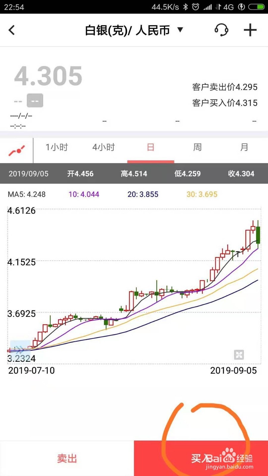 如何在中国银行手机银行投资纸白银、纸黄金