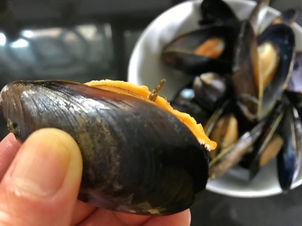 贻贝荠菜豆腐汤