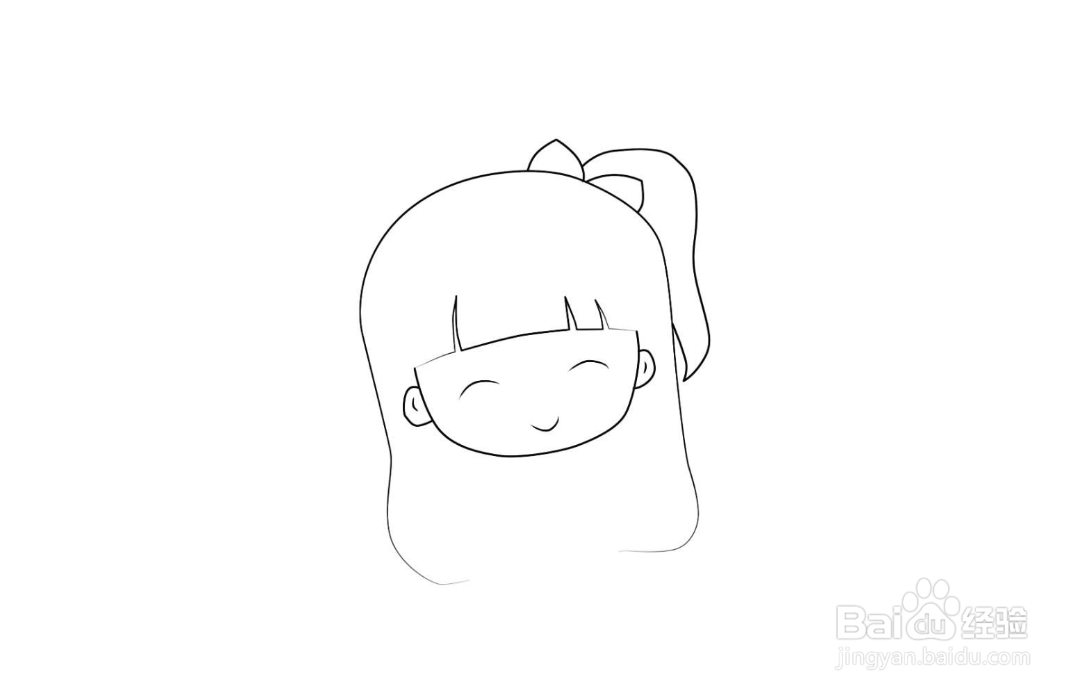 简笔画小女孩