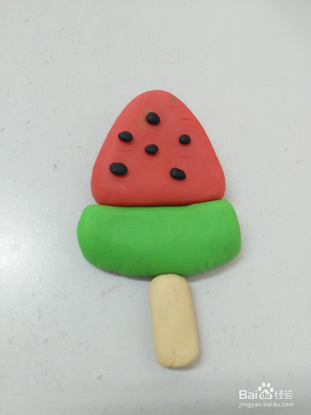 西瓜造型的冰棍怎么捏
