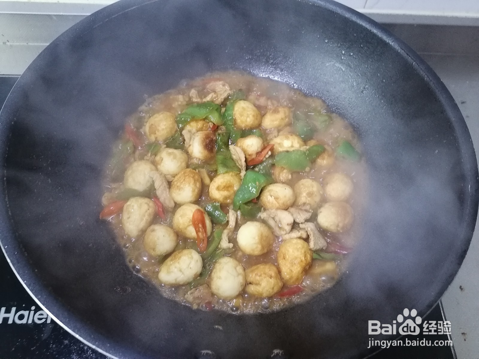 简单家常菜-虎皮鹌鹑蛋烧肉