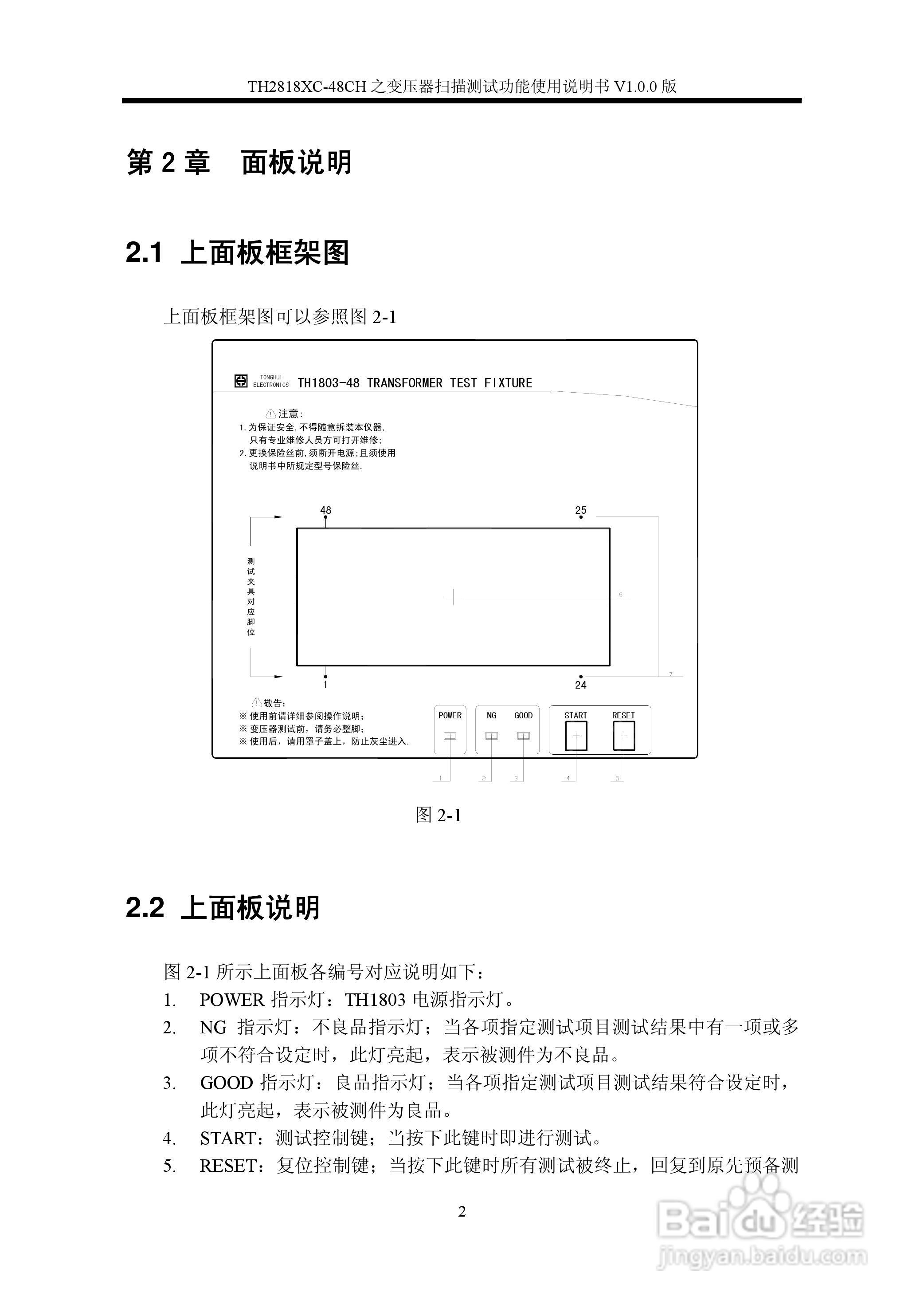 锦流源电子TH2818XC-48CH变压器说明书:[1]