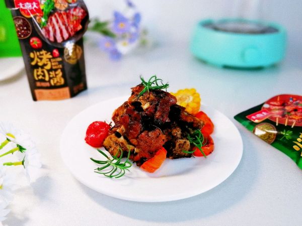 黑椒时蔬烤龙骨