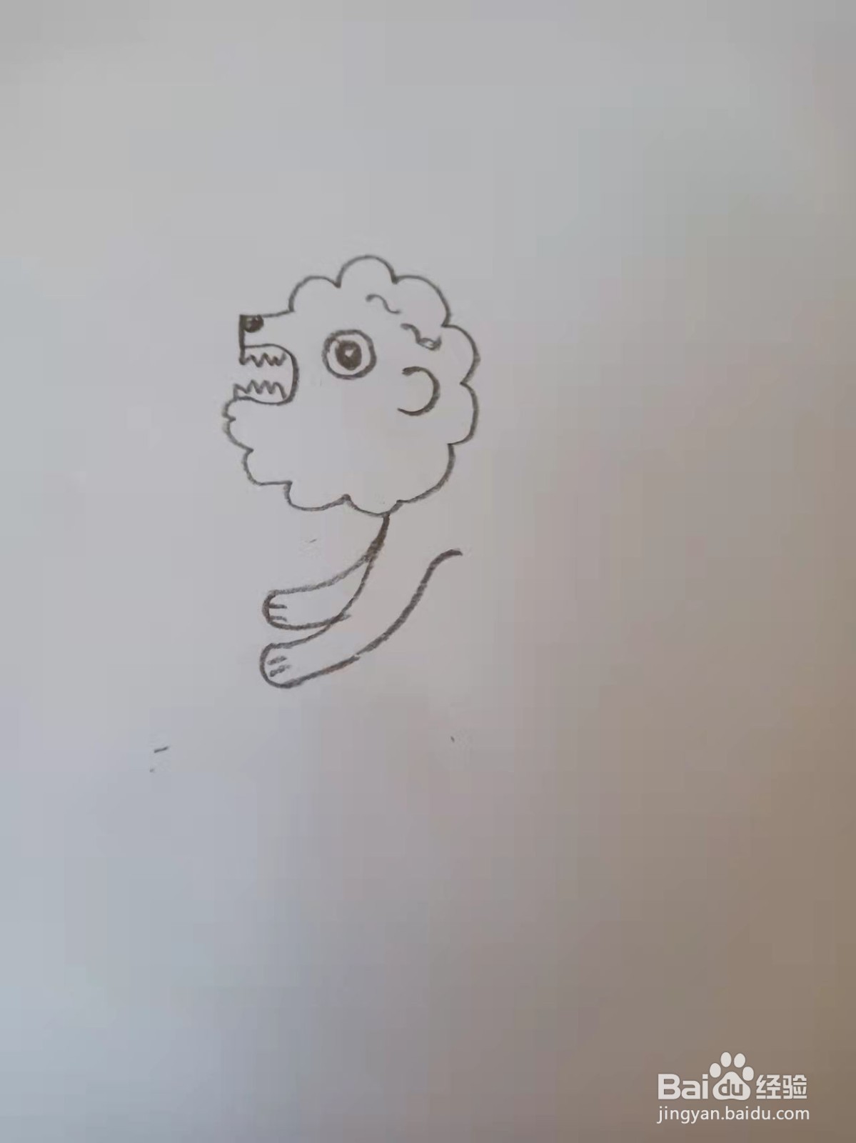 用数字5画狮子