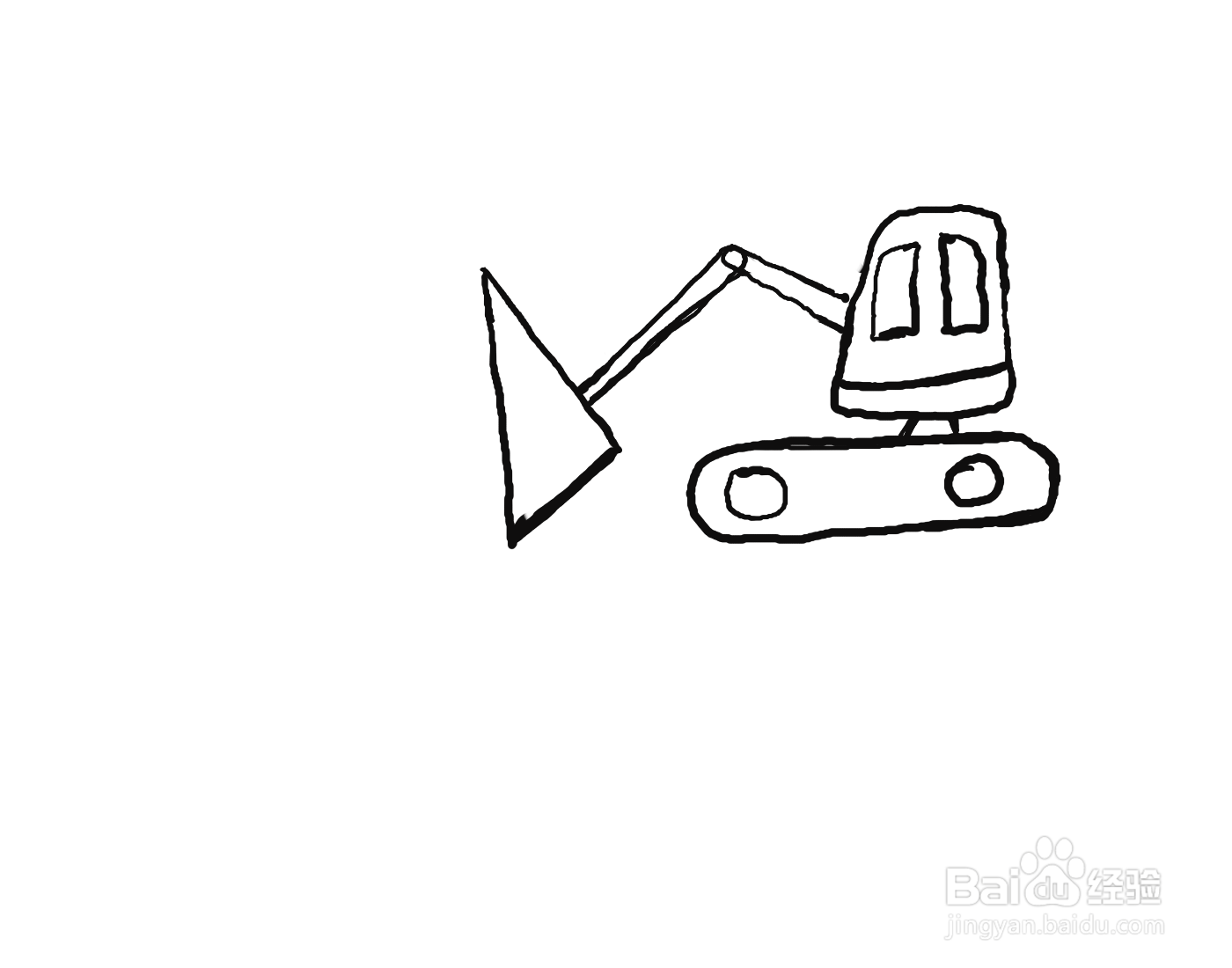 挖机简笔画怎么画