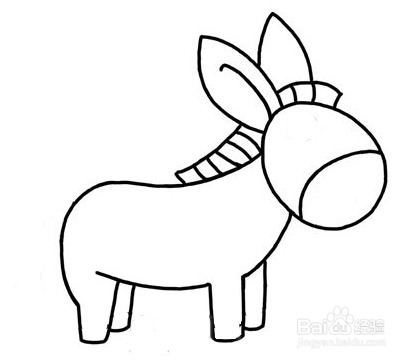 如何画一头小毛驴
