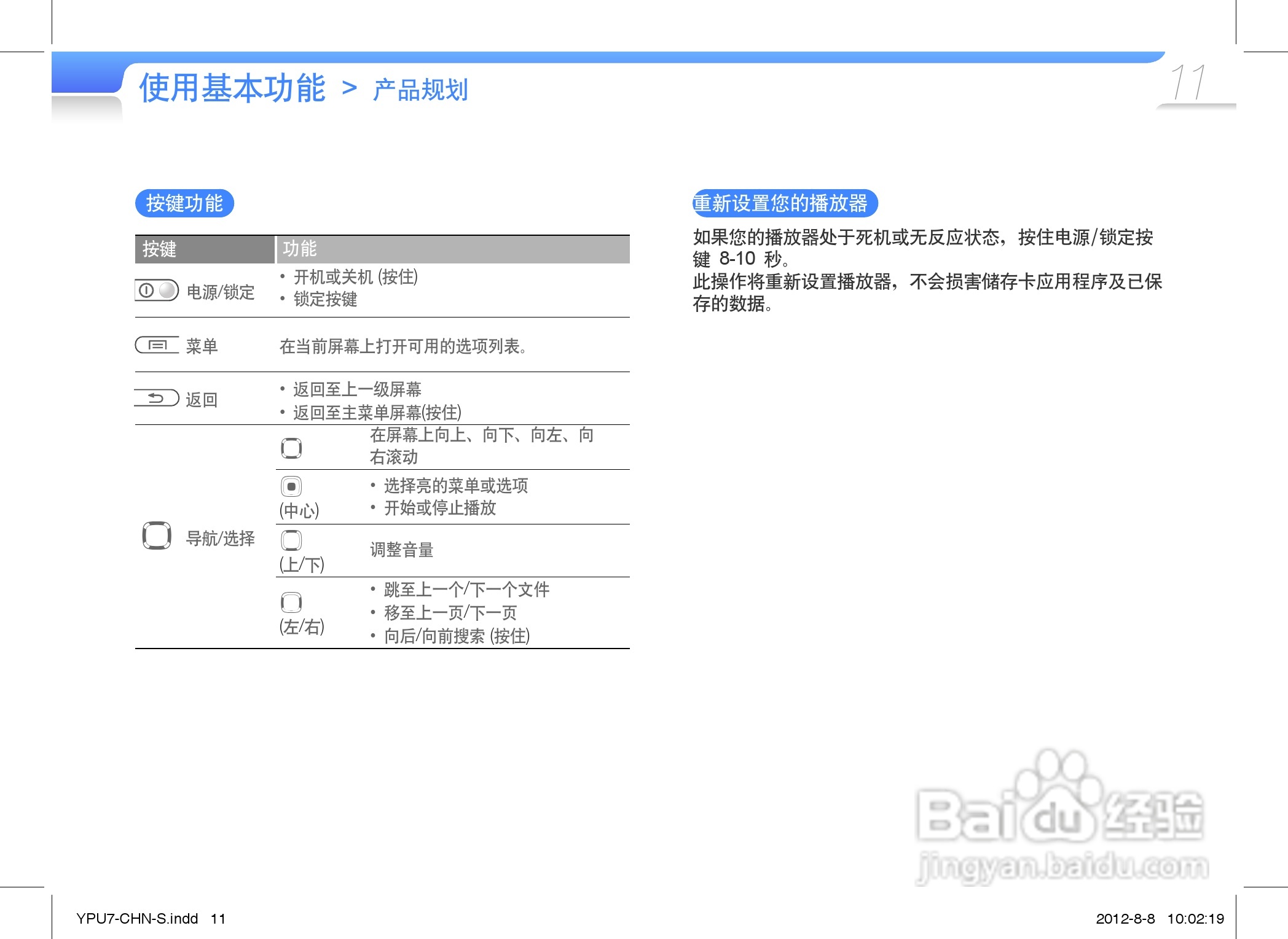 三星YP-U7AS数码音频播放器使用说明书:[2]