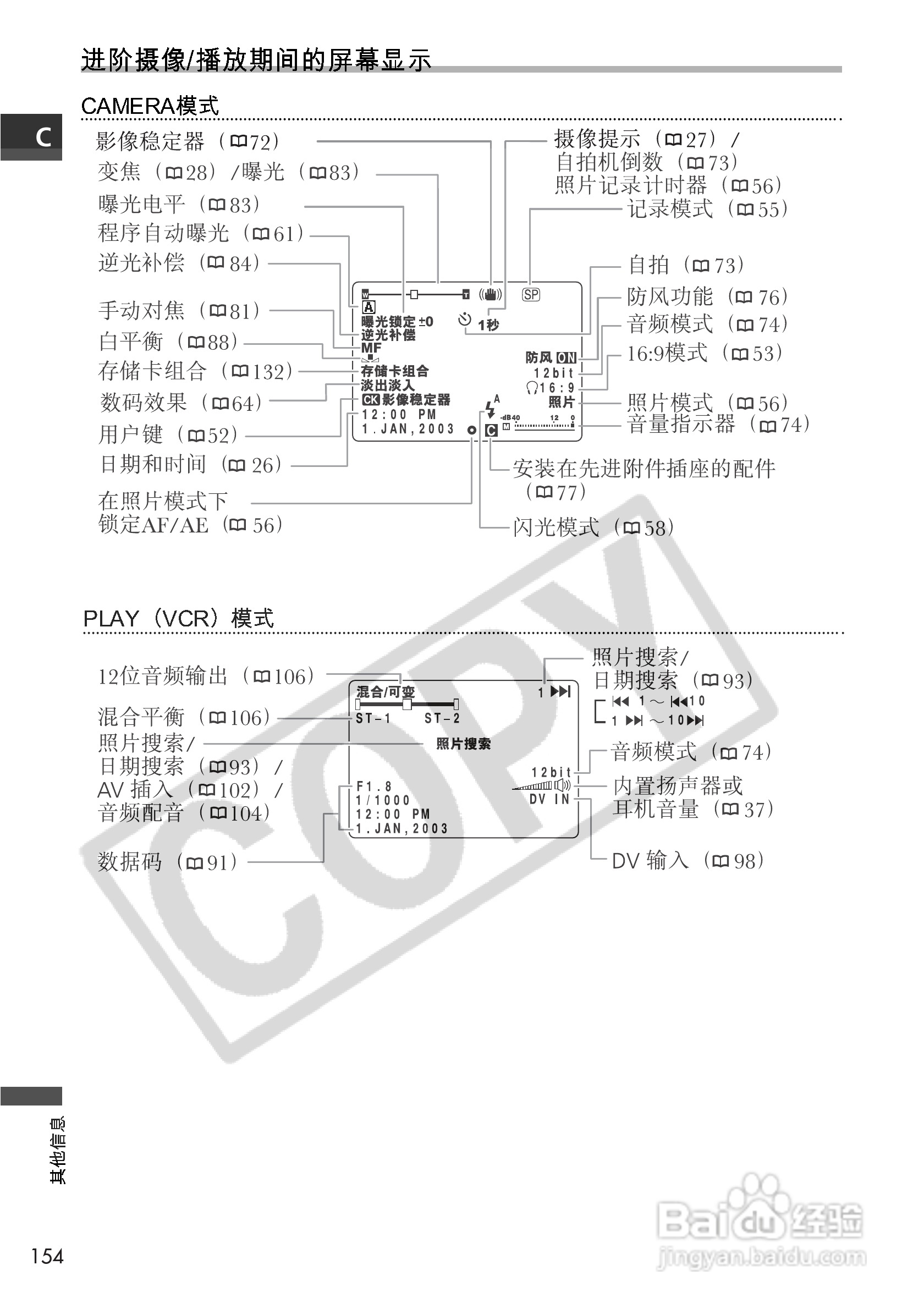 佳能MVX3i数码摄像机使用说明书:[16]