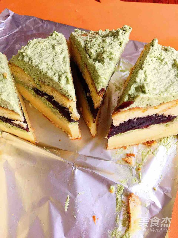 抹茶控の红豆抹茶戚风