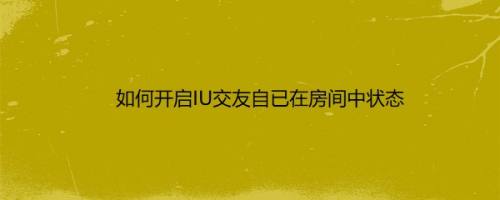 如何开启IU交友自已在房间中状态