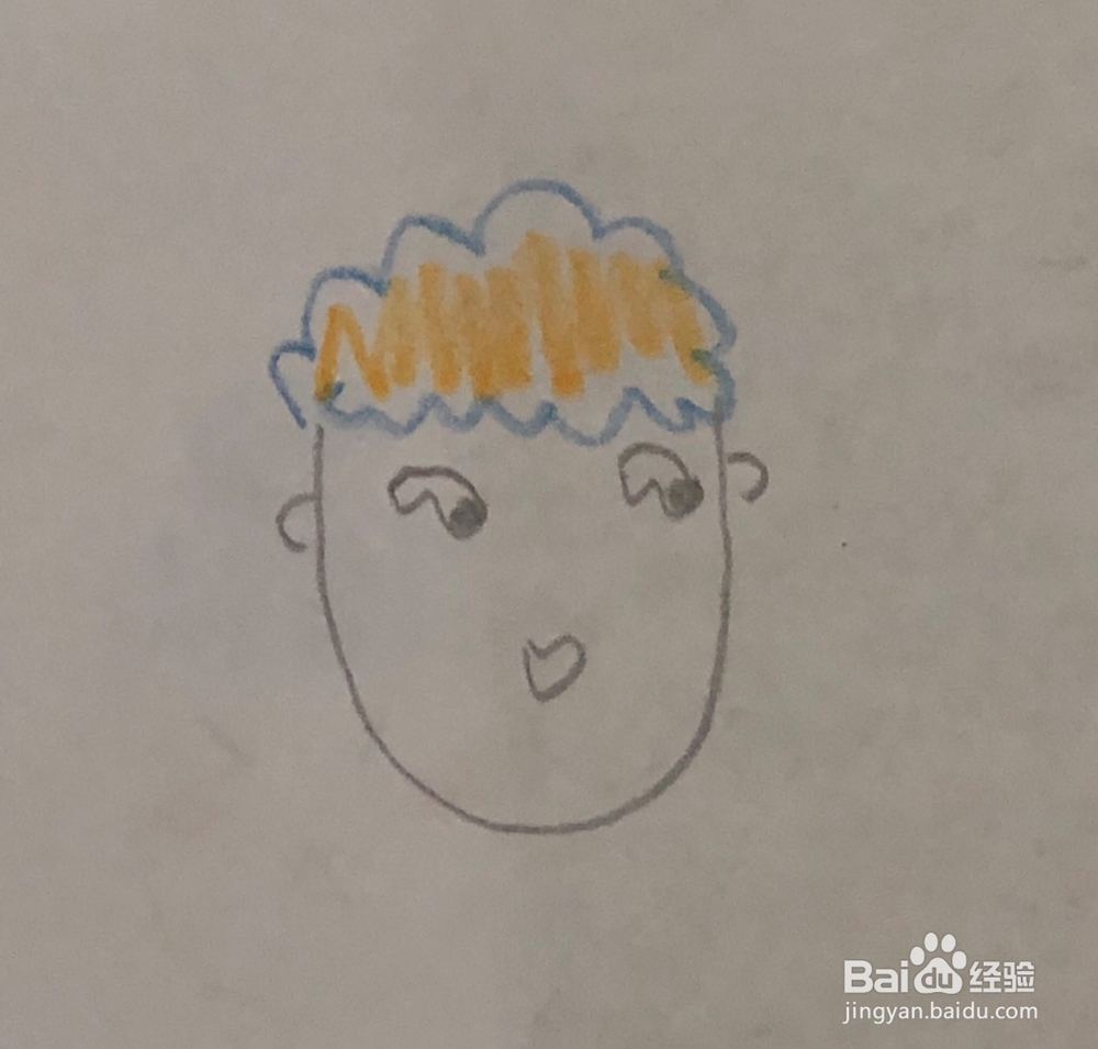 简笔画~如何画出男生偷笑的样子呢？