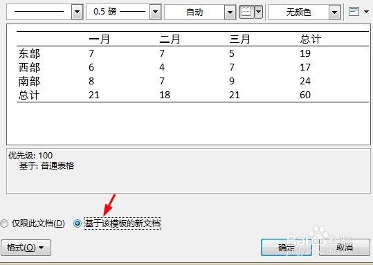 word2013如何新建三线表格样式