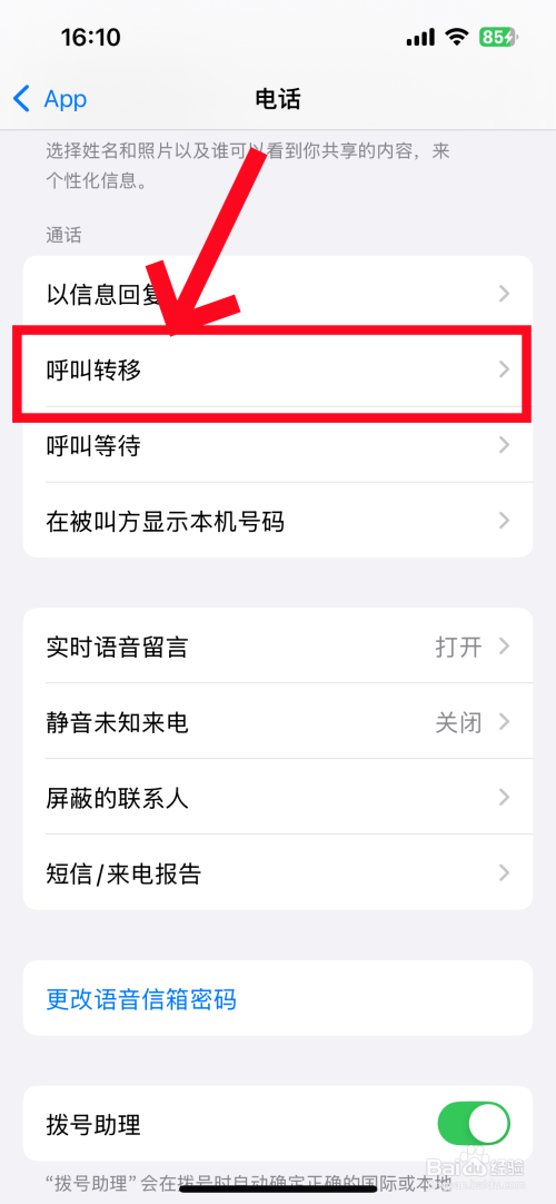 苹果手机怎么设置呼叫转移