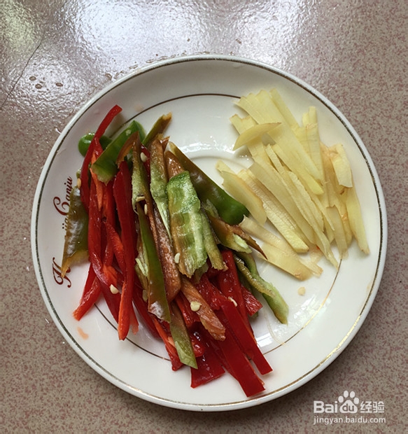 茭白炒牛肉丝的制作方法