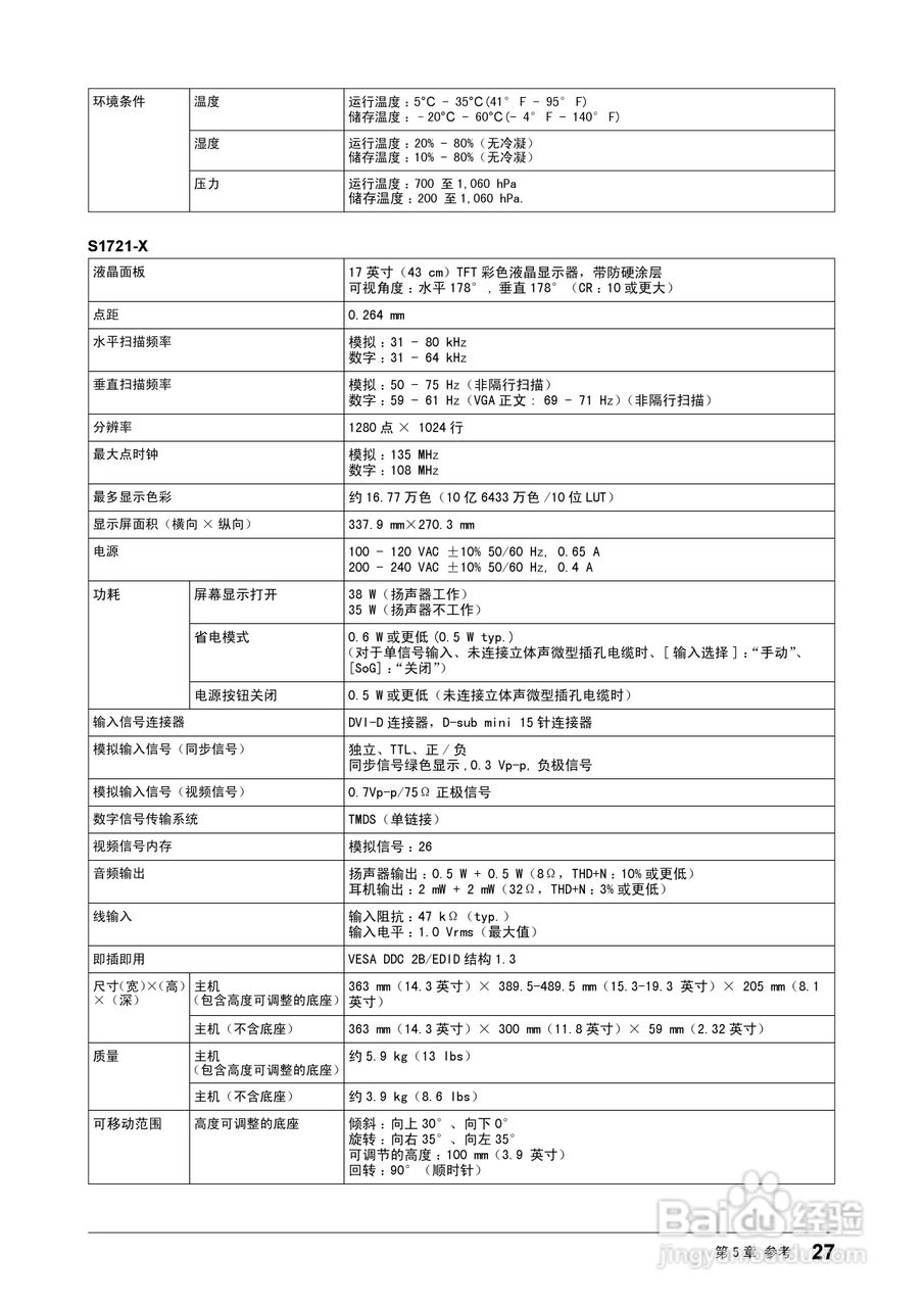 EIZO FlexScan S1902彩色液晶显示器用户手册:[3]