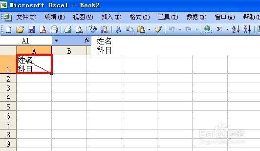 Excel单元格内如何添加多条斜线并添加内容