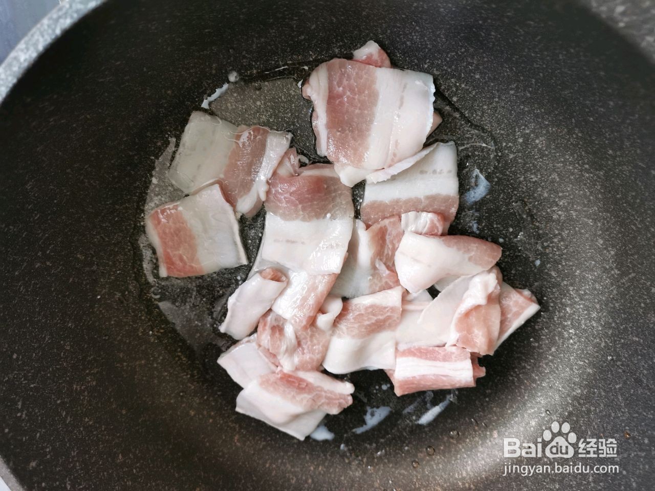 肉片炒花菜的做法