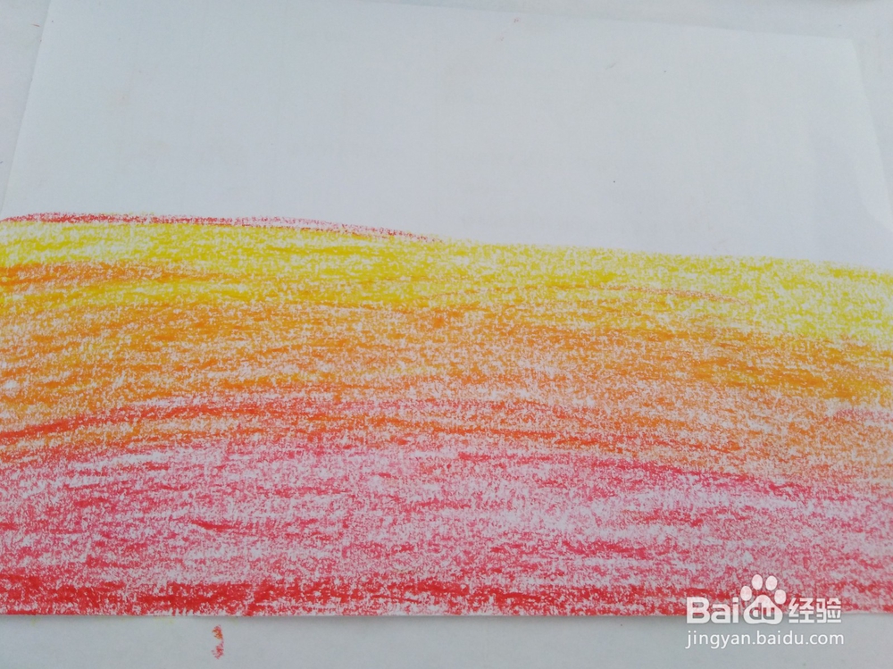 油画棒风景画之初秋田野