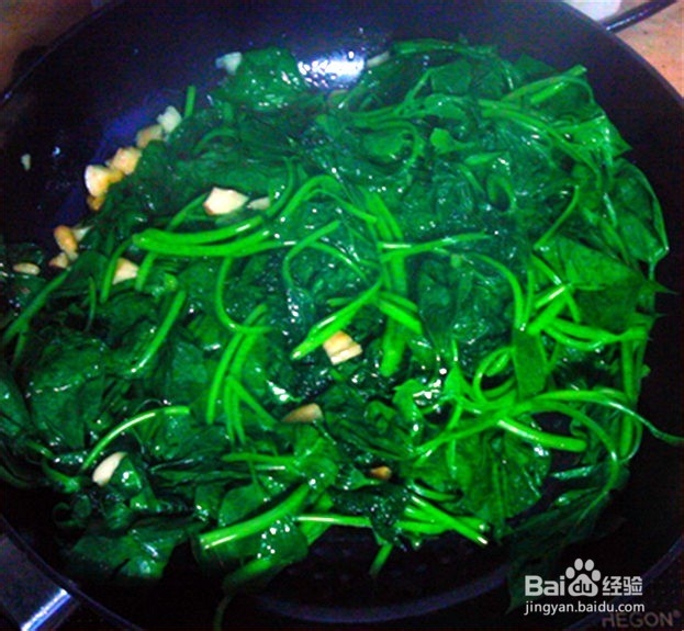 【解毒养颜】蒜蓉炒红薯叶