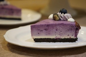 渐变蓝莓芝士蛋糕