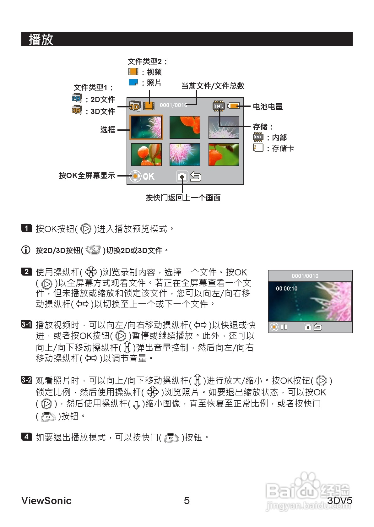 ViewSonic优派3DV5照相机说明书:[1]