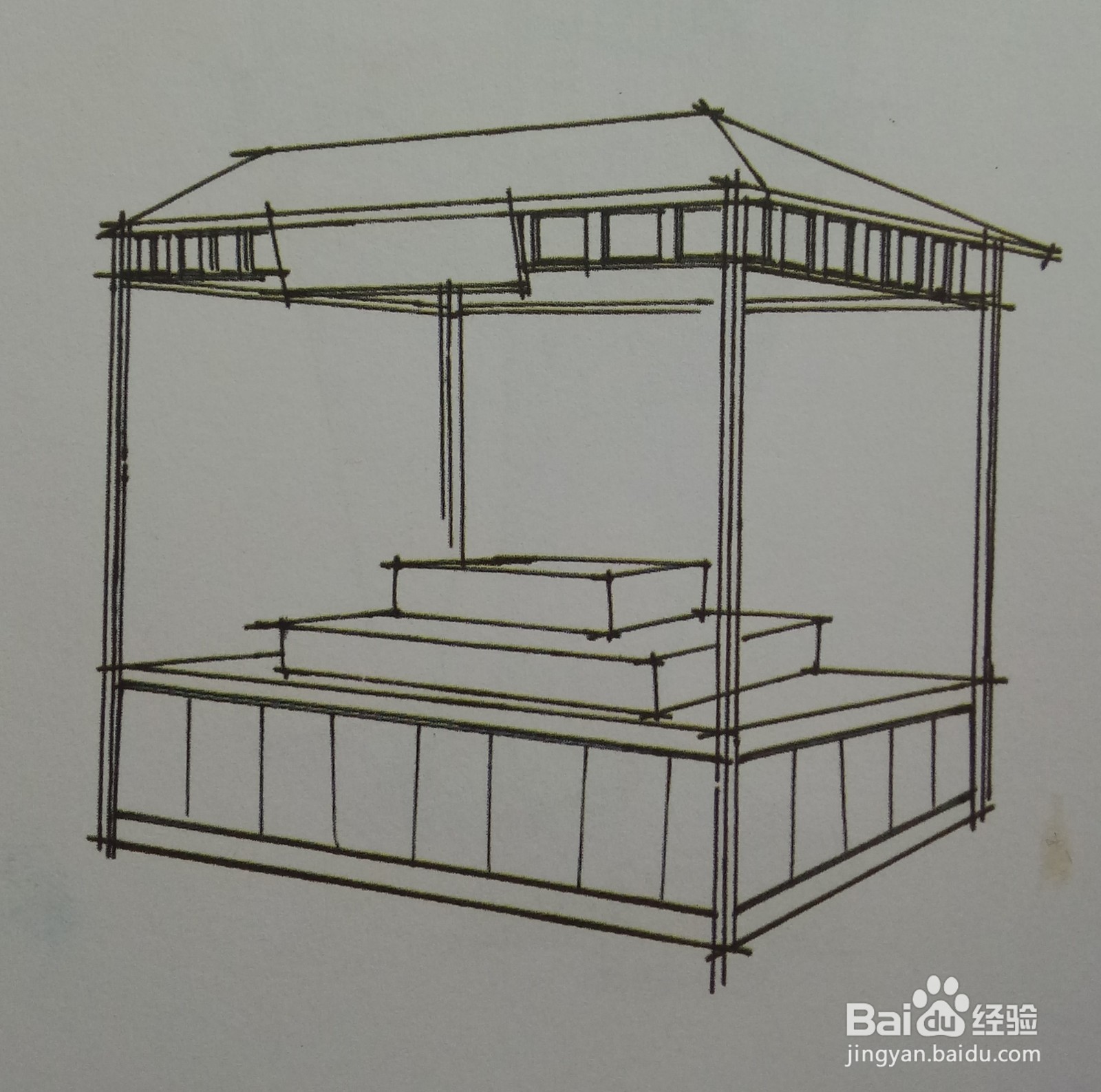 马克笔手绘木质展柜