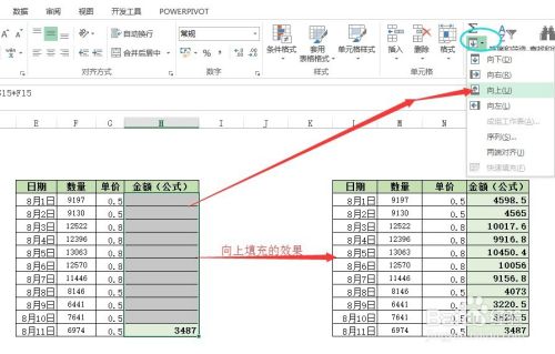 excel如何快速填充即快速应用某区域公式和格式