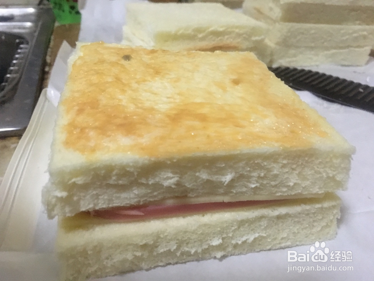 芝士火腿三明治的做法