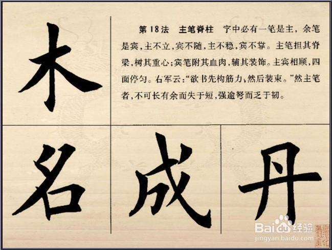 解析欧体楷书结构28法