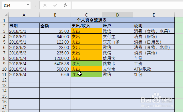 <b>制作简单的现金、银行存款日记账的Excel表格</b>