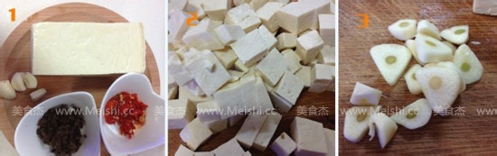 剁椒芽菜烧豆腐的做法