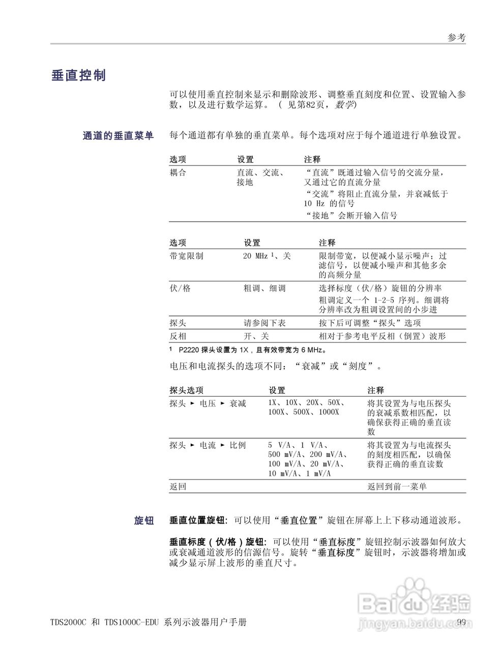 泰克TDS1012C-EDU数字存储示波器用户手册:[12]