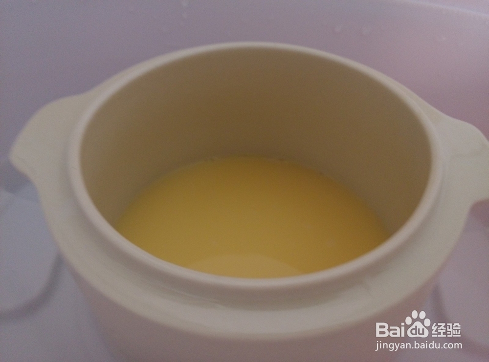 电炖盅蒸牛奶蛋