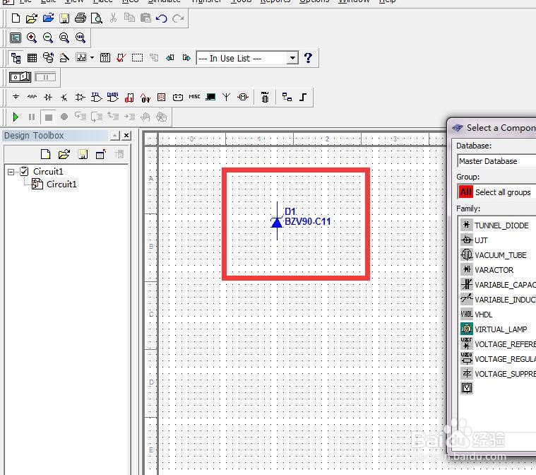 如何使用Multisim绘制BZV90-C11二极管？