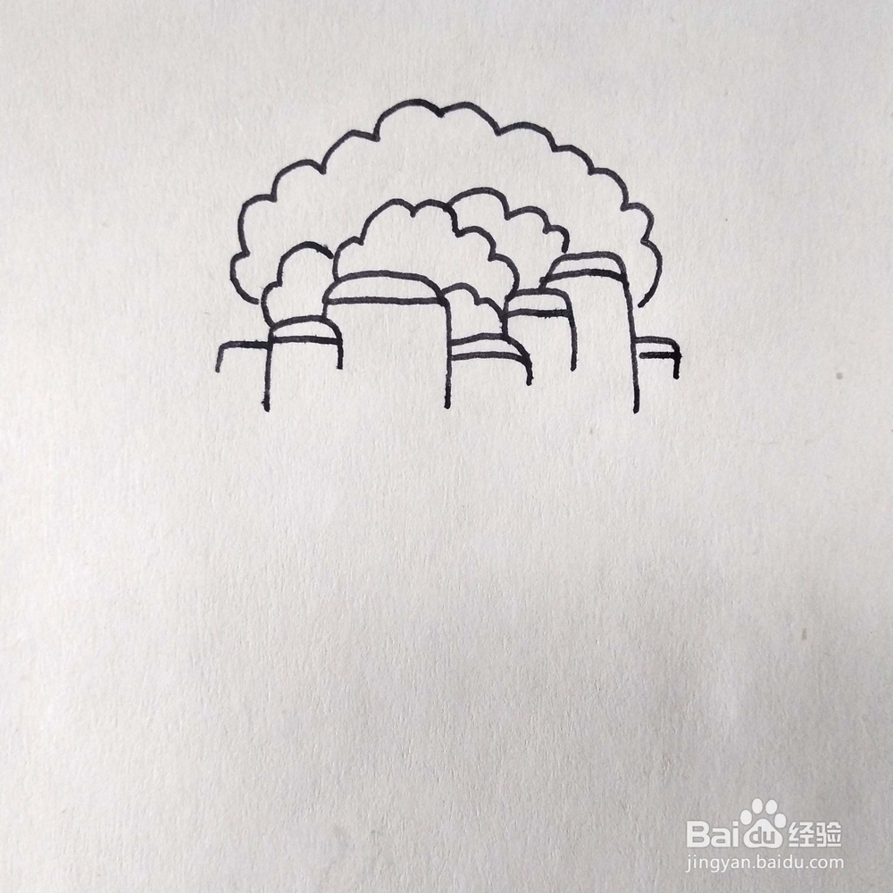 怎么画天空之城动画片中的悬浮的城市简笔画