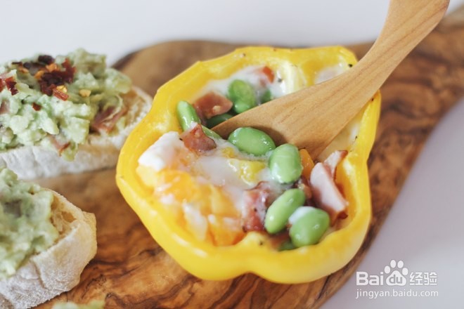 简单好吃的彩椒烤蛋