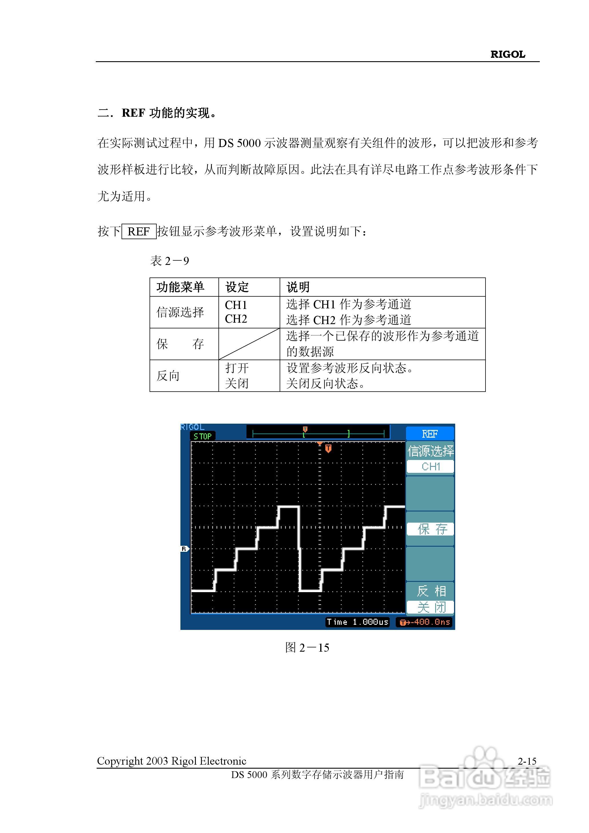 RIGOL DS-5000数字存储示波器用户手册:[5]