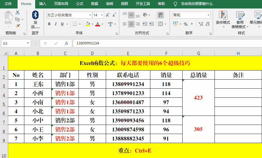 每天都要使用的6个Excel快捷操作技巧解读