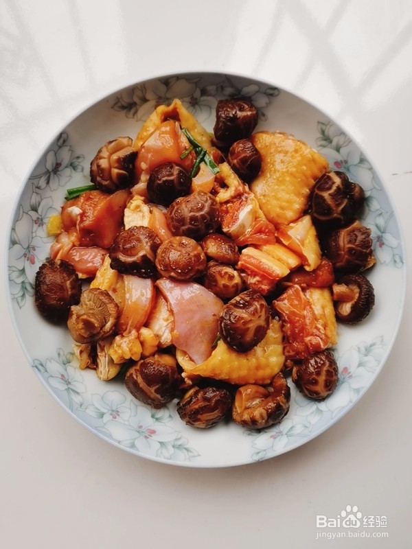 干花菇蒸鸡肉