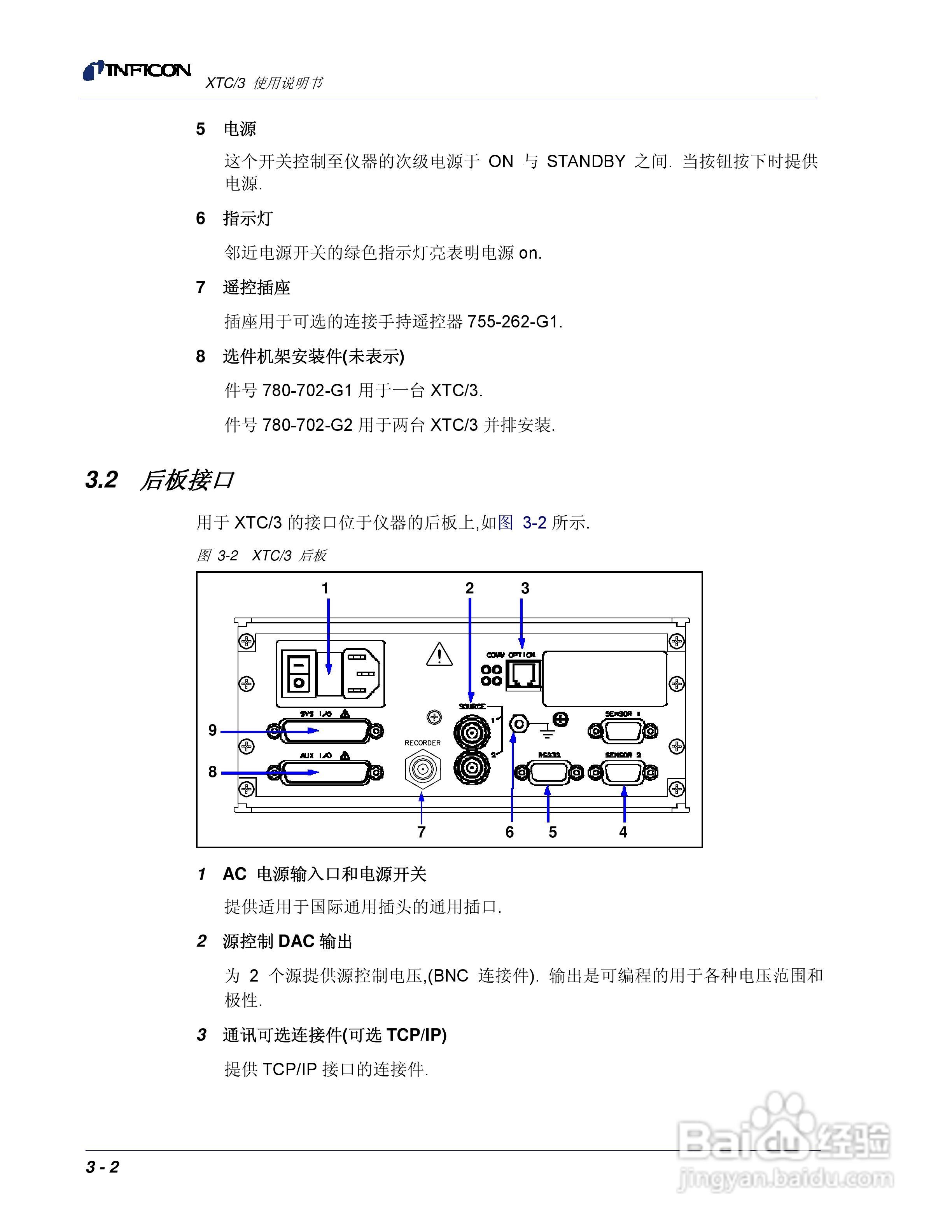 INFICON XTC/3薄膜镀层控制仪使用说明书:[6]