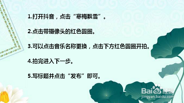 抖音寒梅飘雪特效怎么拍