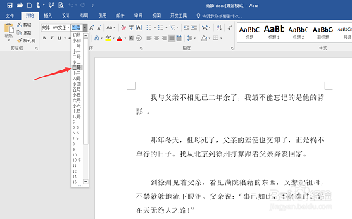 word文档怎么把字体变得更大