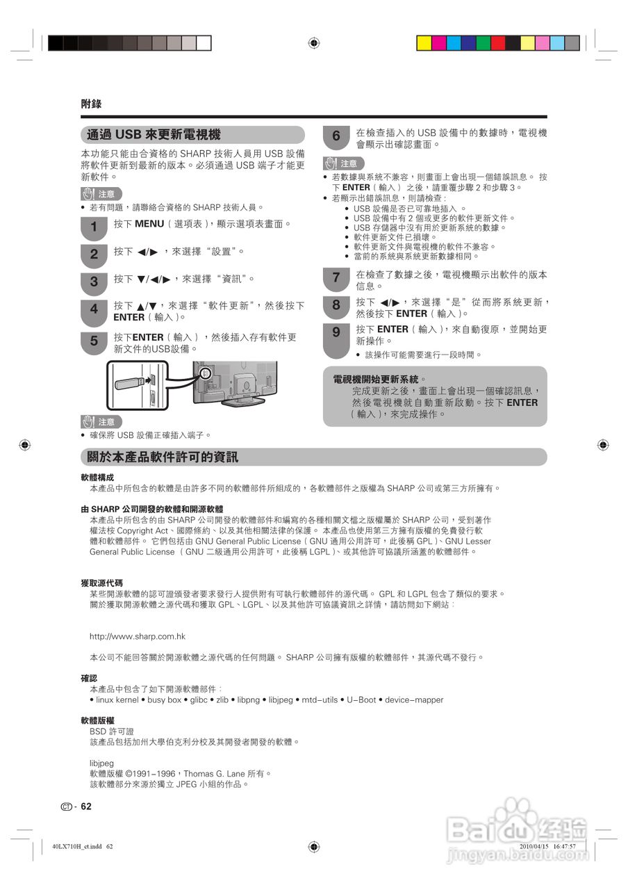 声宝LC-40LX710H型液晶电视机说明书:[7]