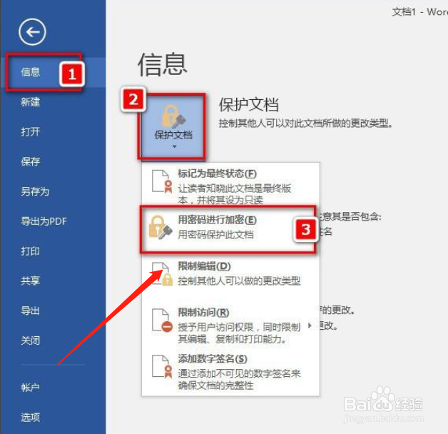 Word文档怎么设置密码
