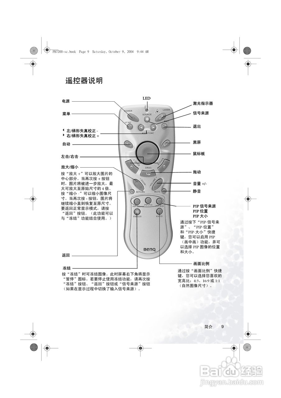 明基PB7115投影机使用说明书:[2]