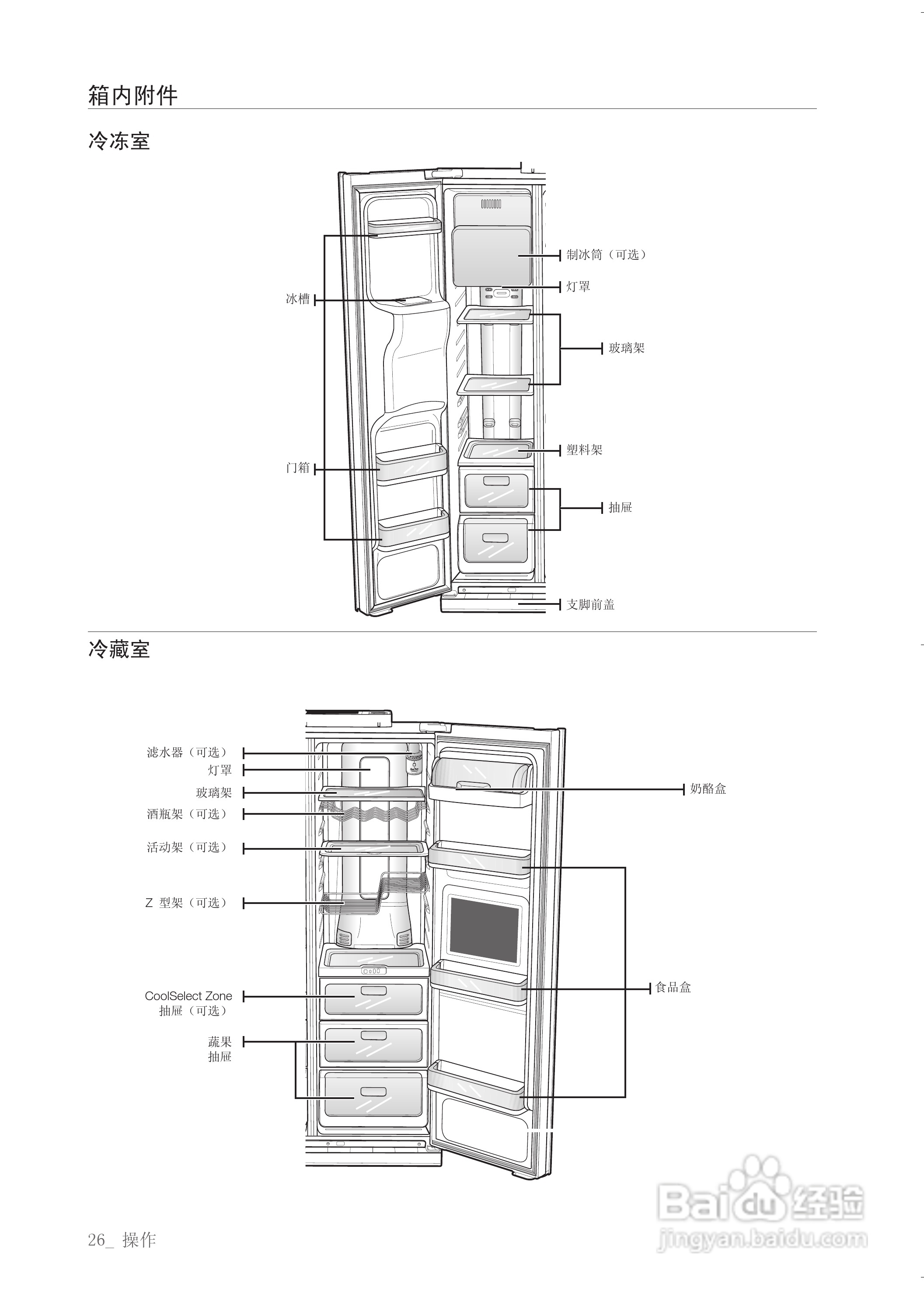 三星RSH1STSW电冰箱使用说明书:[3]