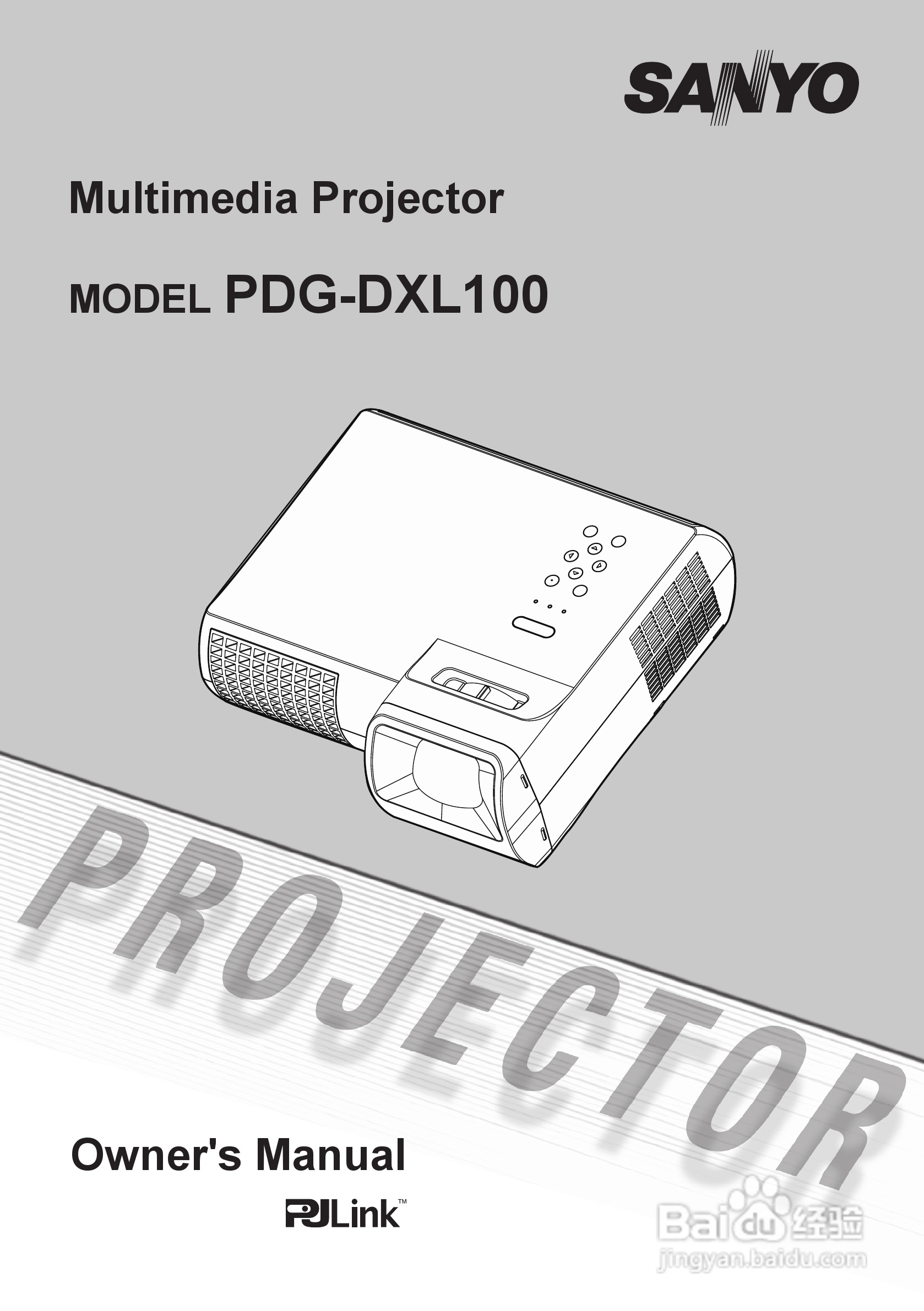 三洋 PDG-DXL100投影机说明书:[1]
