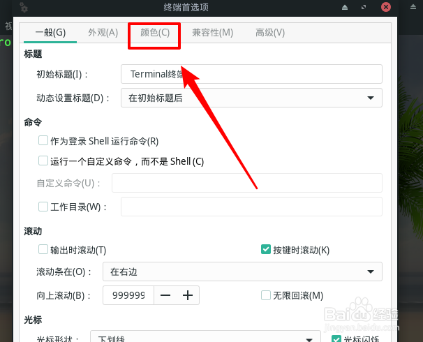 Manjaro终端标签活动颜色如何设置