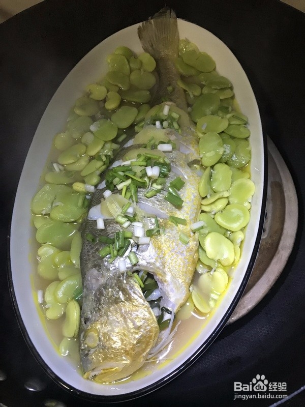 豆瓣蒸抱腌黄鱼